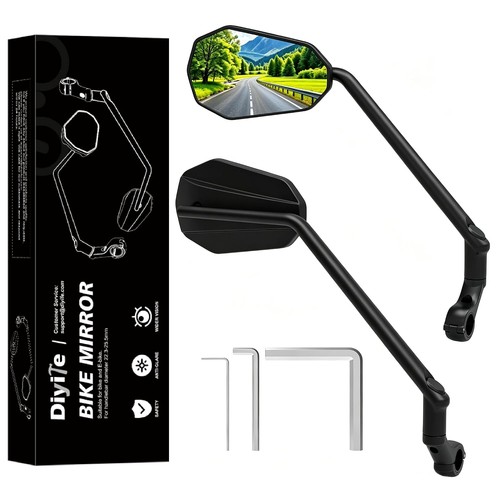 Wide large bicycle mirrors - hd,