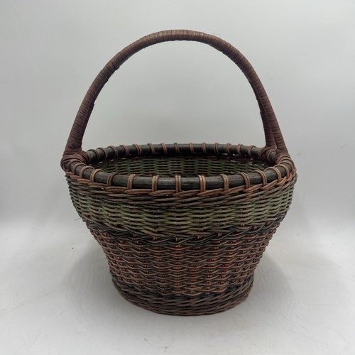 Vntg handwoven colorful wicker - colorful,