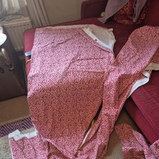 William Morris red  willow bough curtain fabric for reuse 3 lengths 2m x 148cm 