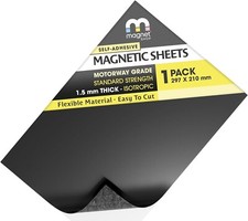A4 Self-Adhesive Magnet Sheets 1.5mm, Extra Strong Sticky Car Van Vehicle Signs