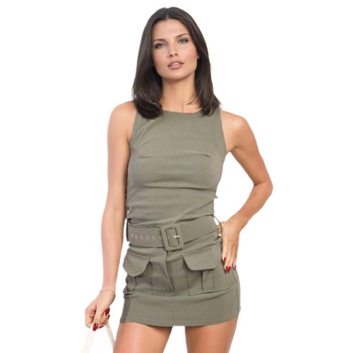 Ladies belted dress - belted,