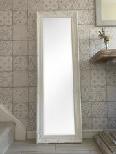 Tall Full-Length Wall Floor Dressing Mirror - Gold Silver Black White or Cream