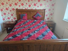 Solid oak Wood Bedroom Set
