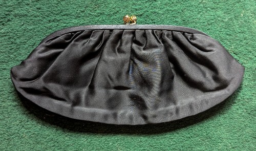 Vintage 1940s black satin - vintage,