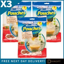 3 x RESEALABLE FOOD BAGS
