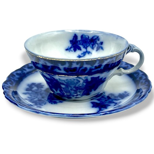 Antique flow blue tea cup - tea,