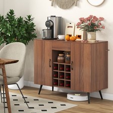 Wooden Storage Kitchen Buffet Server Sideboard Cabinet Adjustable Shelf