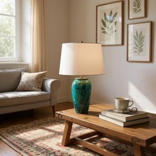 Blue Green Ceramic Lamp