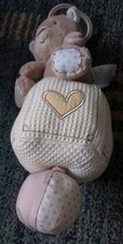 Mothercare musical plush teddy on a block pull cord  cot or pram toy 