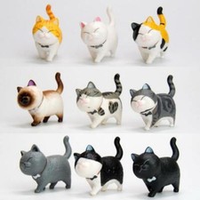 9pcs Lovely Solid PVC Cats