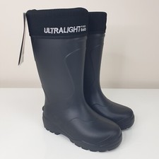 LBC Ultralight Boots Womens 3 Black Explorer Thermal Lined Wellington Wellies