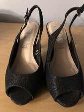 BHS Slingback Platform Black
