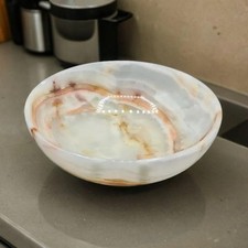 Onyx Marble Crystal Bowl 8in