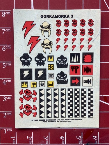 Gorkamorka transfer sheet - 3,