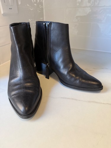 Ladies black leather dune - leather,
