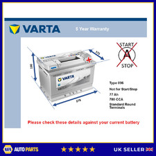 Car Battery E44 Varta 096 780A