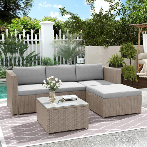 Rattan garden corner - corner, sofa