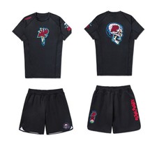 New Arrival Albino and Preto Til Death Rash Guard SS Short Bjj No Gi Apparel