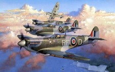 SPITFIRE BRITAINS WAR HERO PLANE Canvas Wall Art Picture Print Framed 30x20 inch