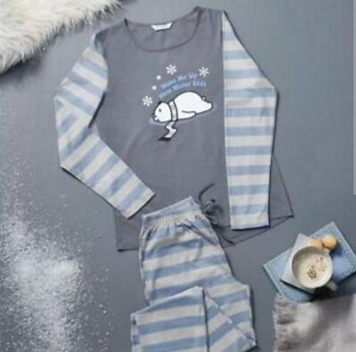 Polar bear christmas pyjamas - polar,