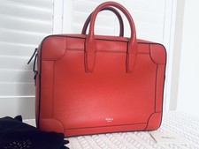 RRP £995 unisex Mulberry Belgrave red brief case laptop bag Document Holder