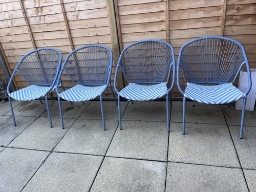 Four garden chairs blue - garden, and