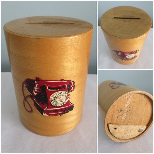 Vintage telephone money box - telephone,