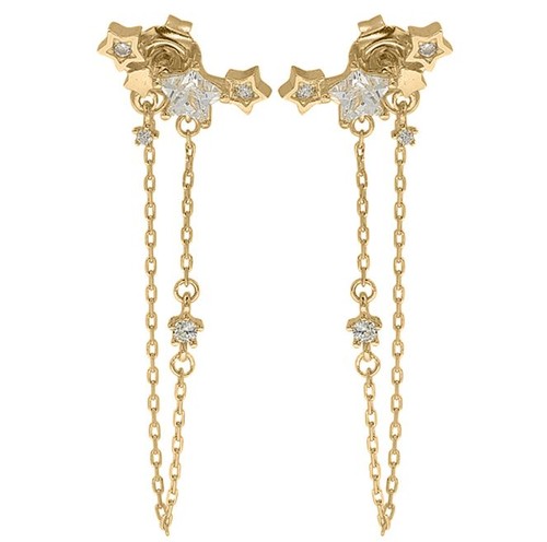 Drop earrings 9ct yellow gold - drop,