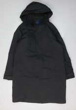 Cotton Traders Men's Black Hooded Parka Coat M