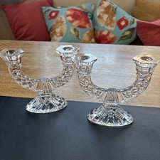 Vintage Pair of Crystal Glass