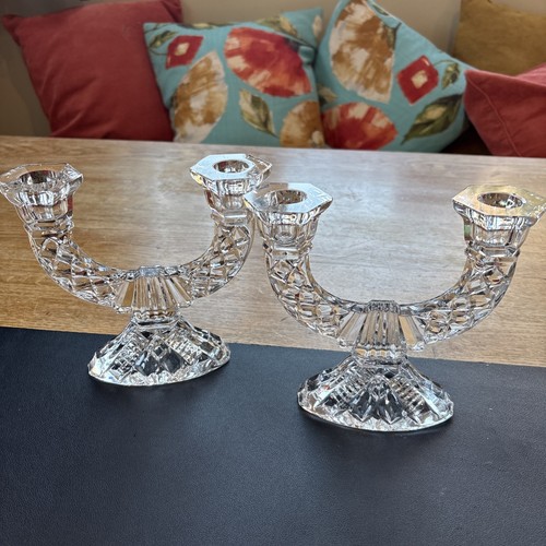 Vintage pair crystal glass - vintage,
