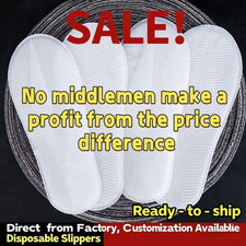 10/20/50 Pair Disposable Slippers Spa Hotel Guest Closed Toe Universal Size Shoe