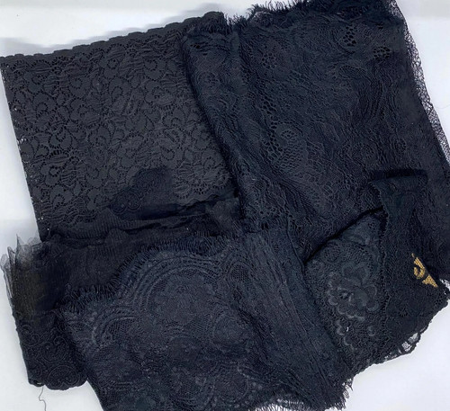 Vintage black lace trim - vintage,