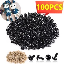 Plastic Safety Eyes Soft Toys Bear Dolls Animal Making DIY Craft Screw UK