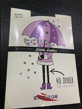 Little Ladies Girls Tights  Microfibre 40 Denier Size 116/122 BLACK
