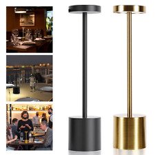 Metal Table Desk Lamp Rechargeable Cordless Touch Control Dimmable Night Light