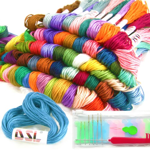 120 skeins coloured embroidery - 120,