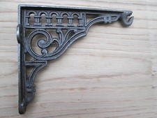 6" Antique Cast Iron Vintage Retro Fancy Style Shelf Support Book Fancy Bracket