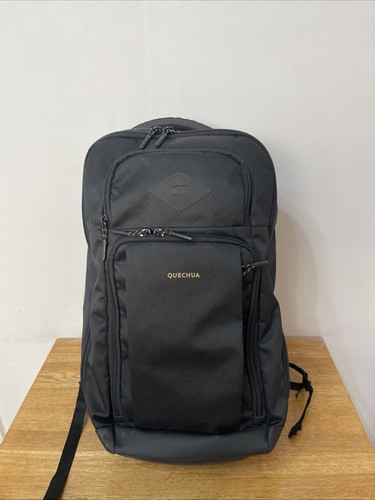Quechua black 32l backpack - black,