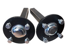 4" PCD HUBS, TRAILER STUB AXLES WITH  SEALED BEARING, HEAVY DUTY, WELD ON