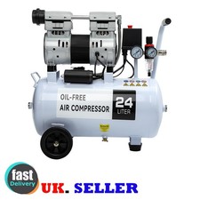 24 Litre Air Compressor 118 PSI Oil Free 900W UK For Inflator & Air Tools 1HP