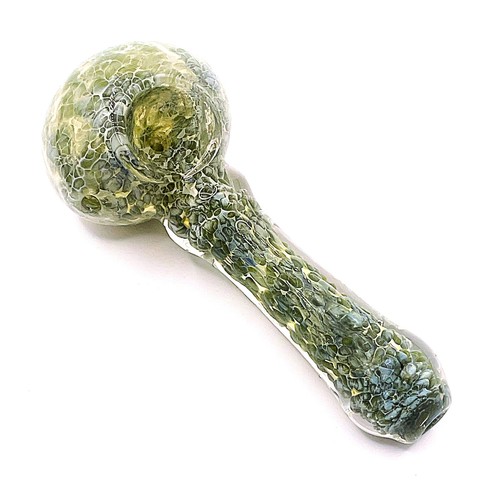 Moss green crackle glass - green,
