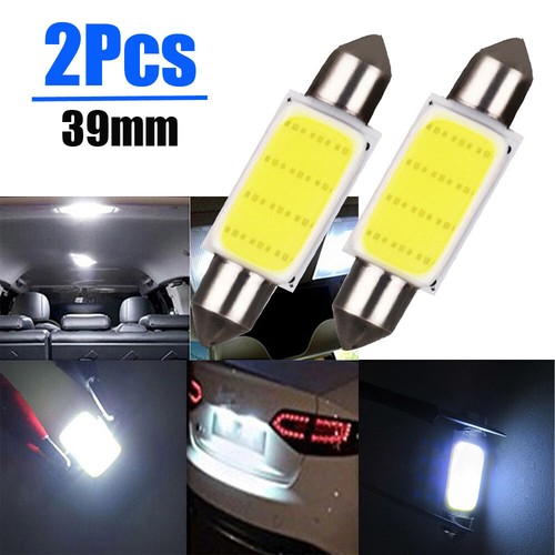 2pcs cob 39mm white - 2pcs, led