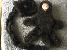 Vintage Toy Monkey Plastic Face Extra Long Tail Unusual Jacko Type Teddy