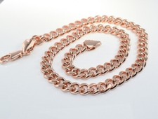 14K Rose Gold Filled Lady Men 9mm Curb Link NECKLACE 20" or 8.3" Bracelet /908RG