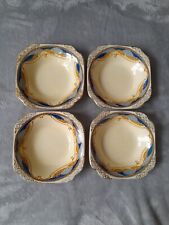 4 x Square Bowls Dishes Royal Staffordshire Wilkinson Pottery Honeyglaze Vintage