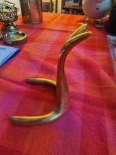 unusual and fairly rare solid brass swan neck rest head for snooker cues 