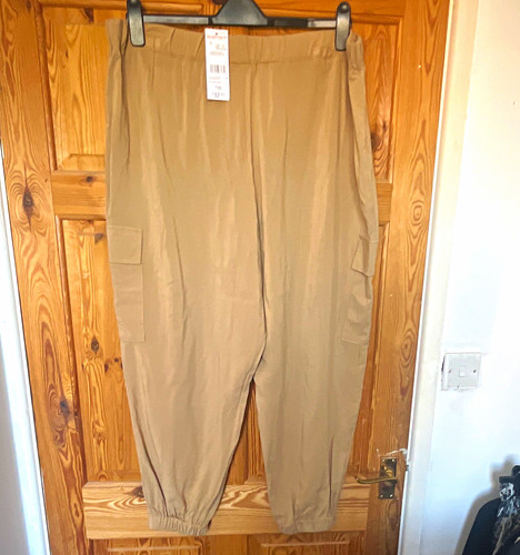 Women beige cargo trousers - f&f,