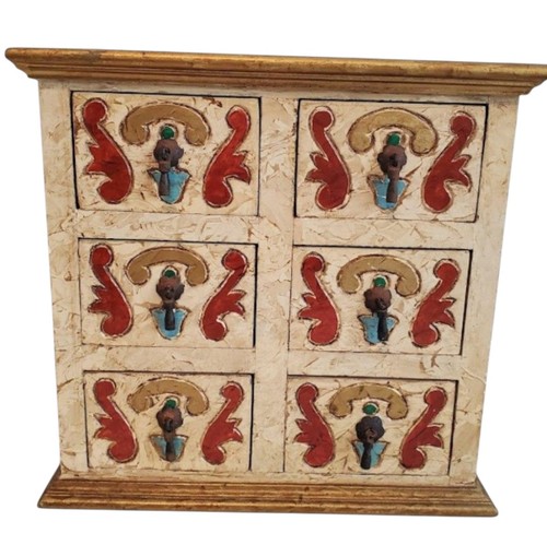 Moroccan wood spice box chest - wood,