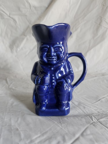 Vintage blue toby jug shaped - vintage,